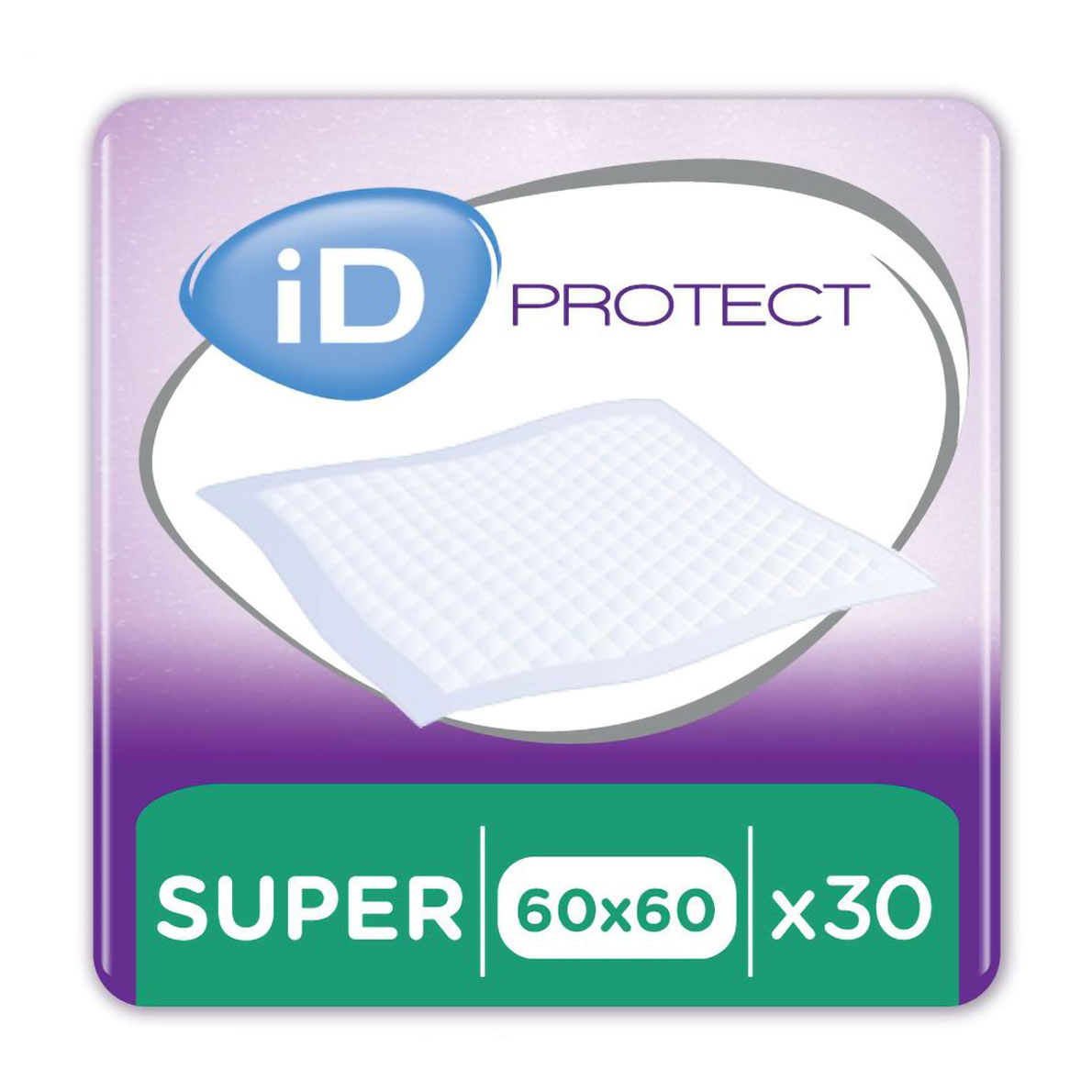 Пелюшки для дорослих гігієнічні одноразові ID Protect Super, 60*60 см, 30 шт